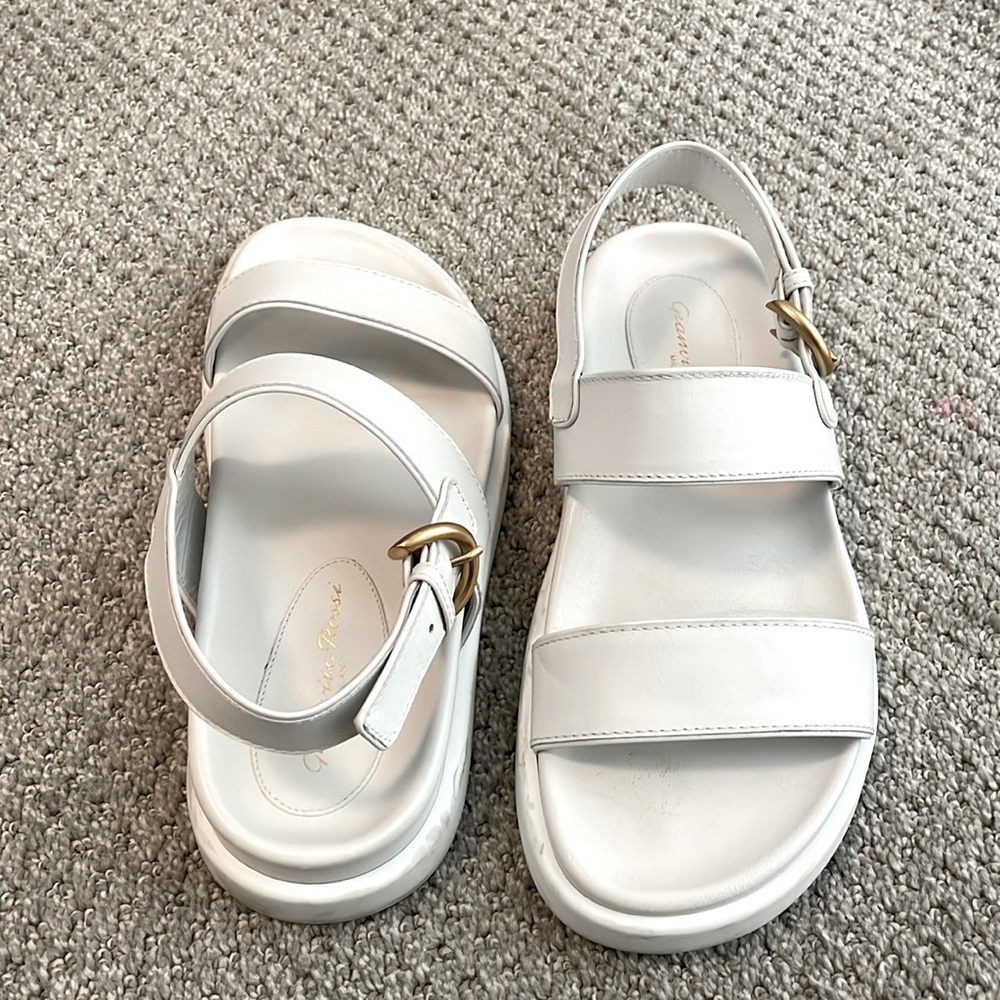 Gianvito Rossi Bilbao Buckle Strap Flat Sandal